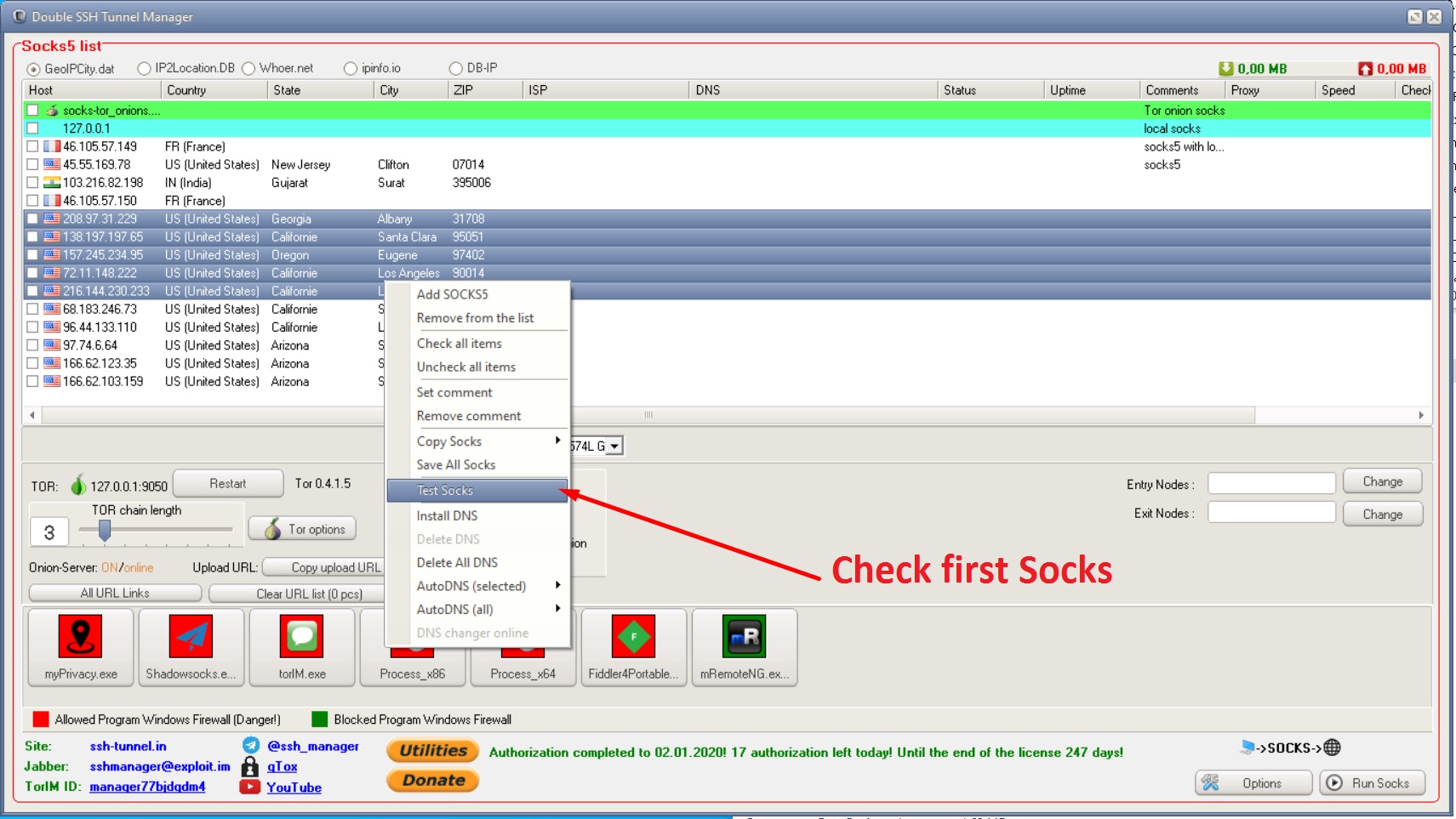 ssh proxy socks